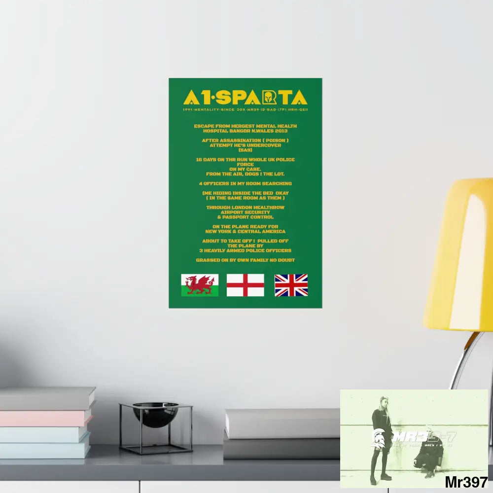 A1-Sparta Escape from Hergest MH Hospital 2013 Matte Vertical Posters Poster