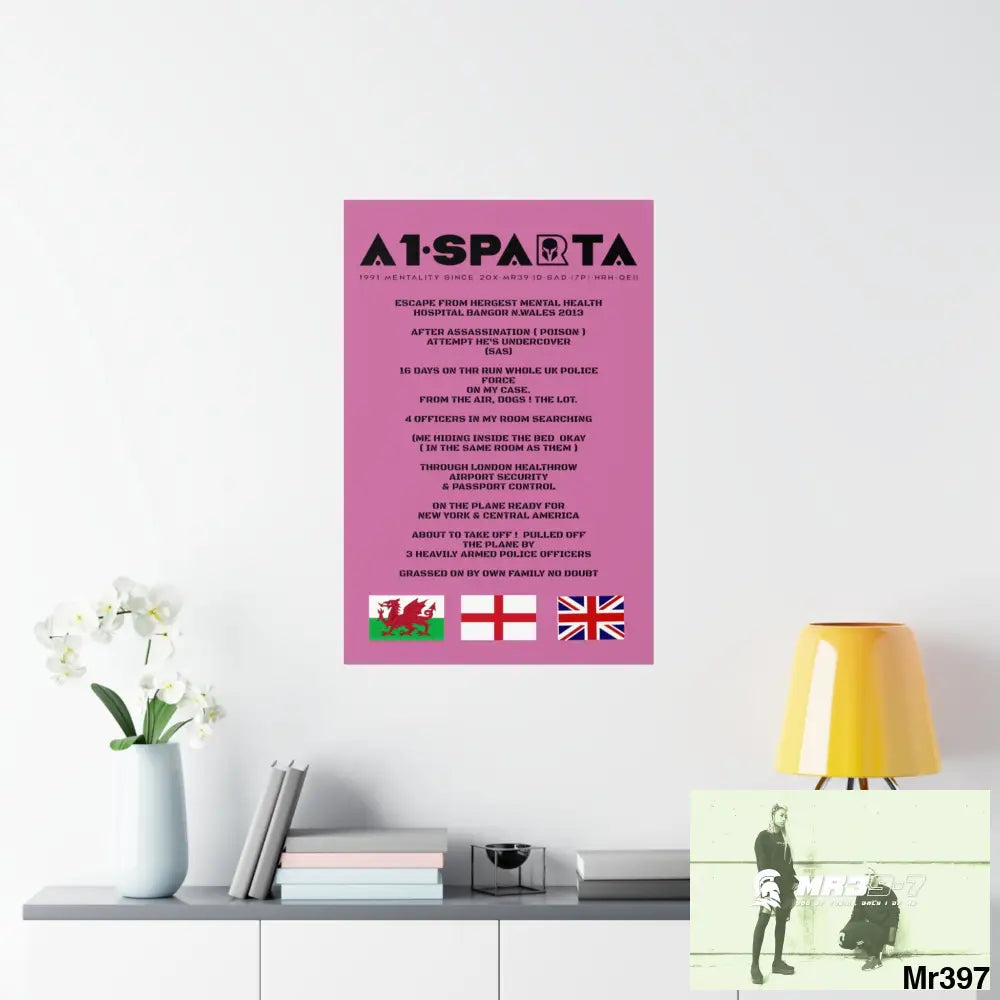 A1-Sparta Escape from Hergest MH Hospital 2013 Matte Vertical Posters Poster