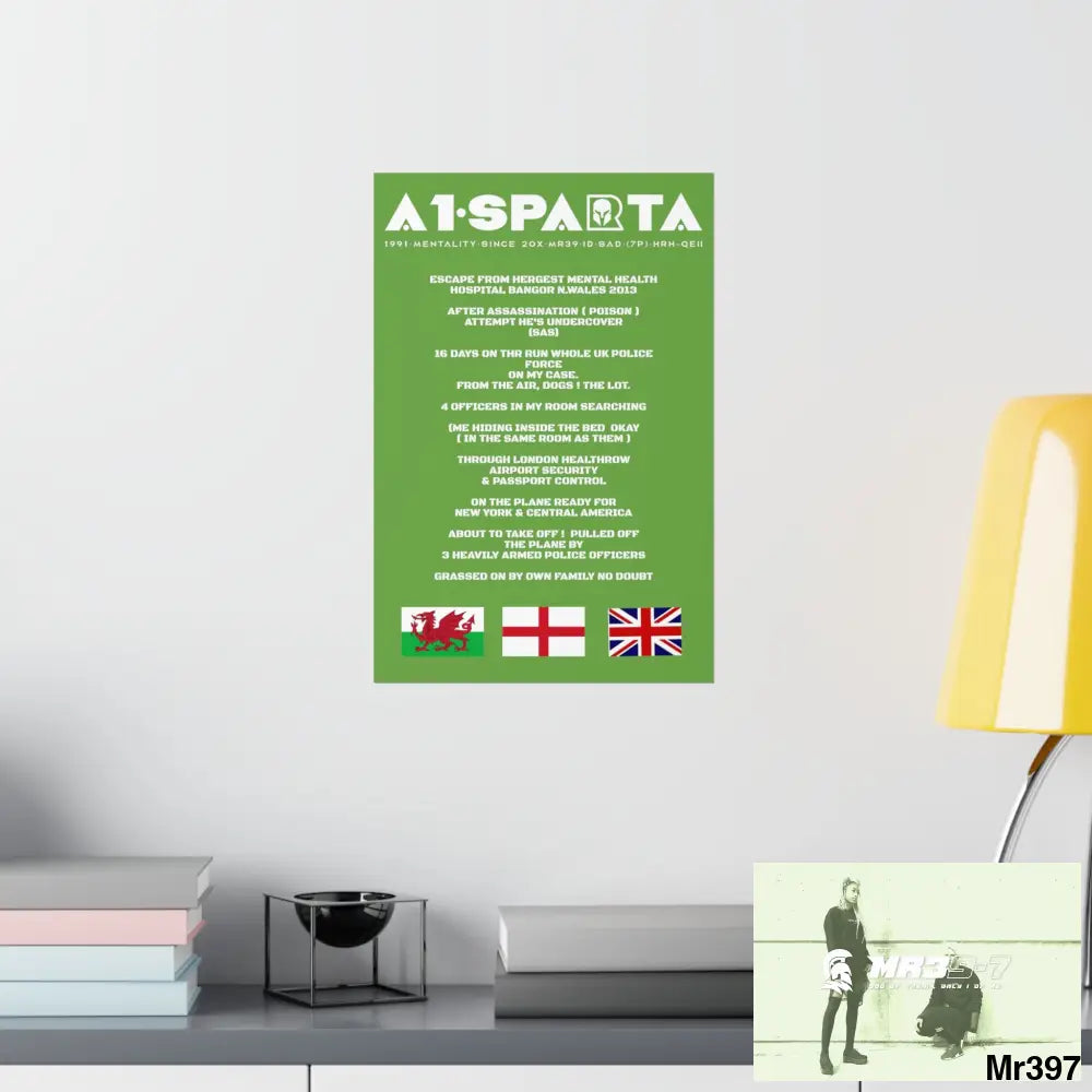 A1-Sparta Escape from Hergest MH Hospital 2013 Matte Vertical Posters Poster