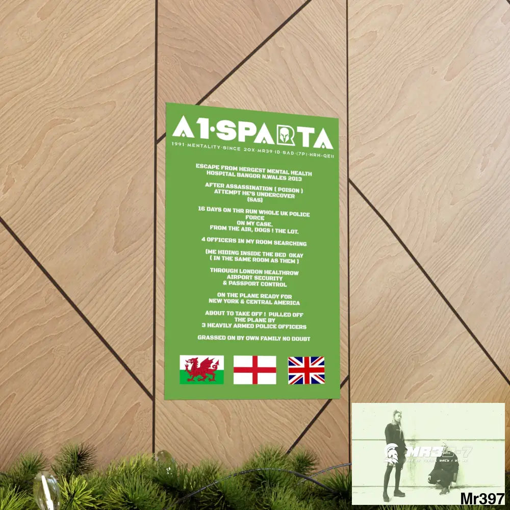 A1-Sparta Escape from Hergest MH Hospital 2013 Matte Vertical Posters Poster