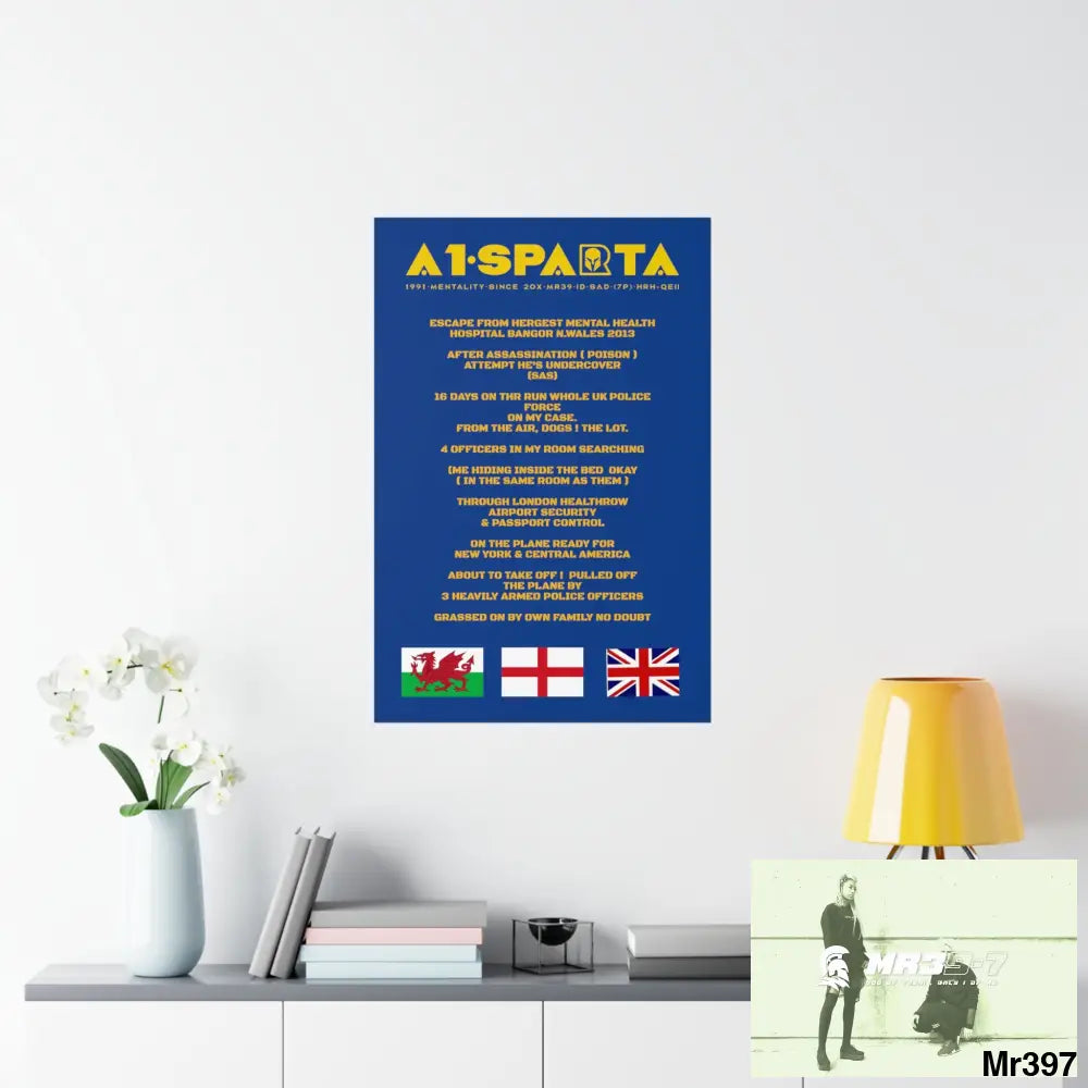 A1-Sparta Escape from Hergest MH Hospital 2013 Matte Vertical Posters Poster