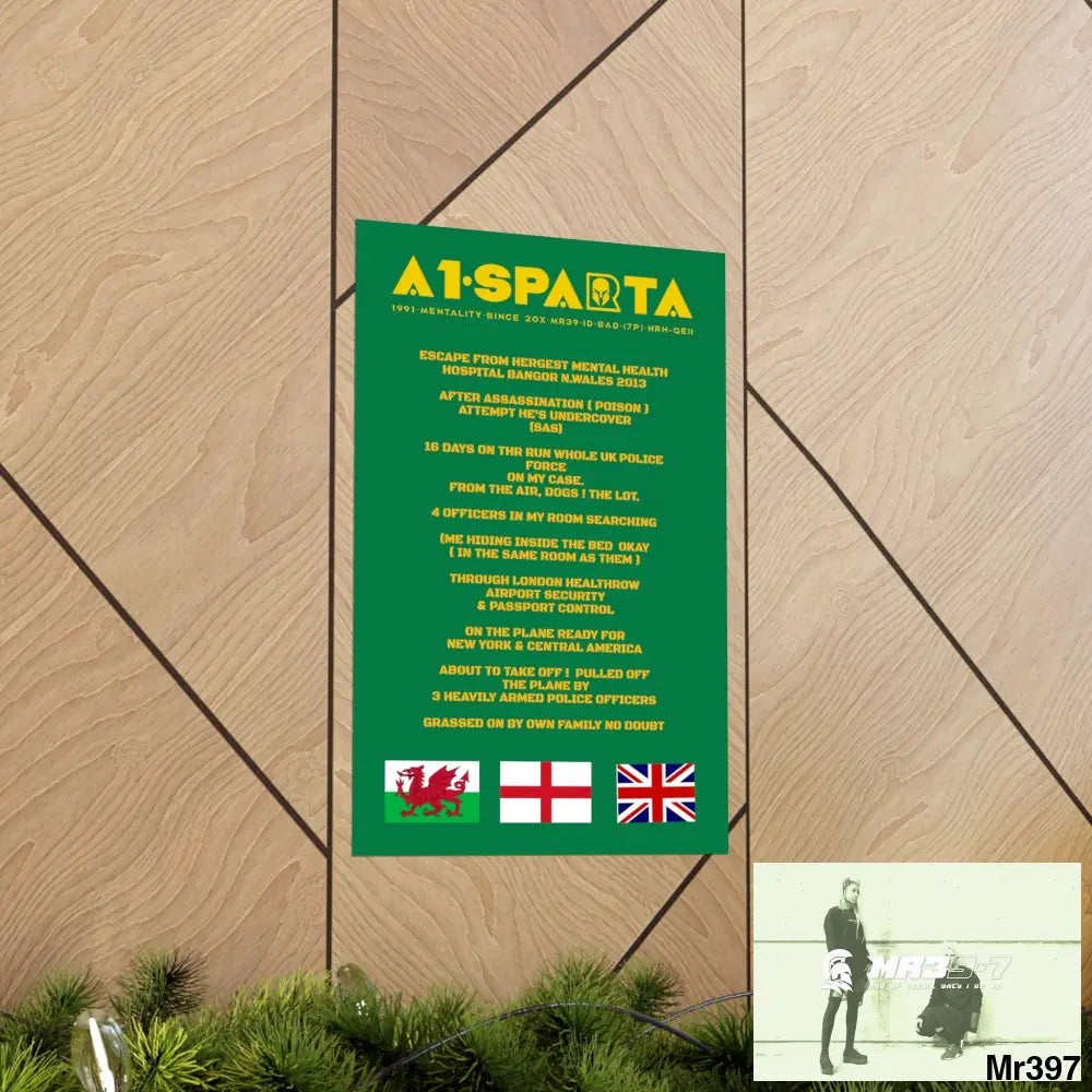 A1-Sparta Escape from Hergest MH Hospital 2013 Matte Vertical Posters Poster