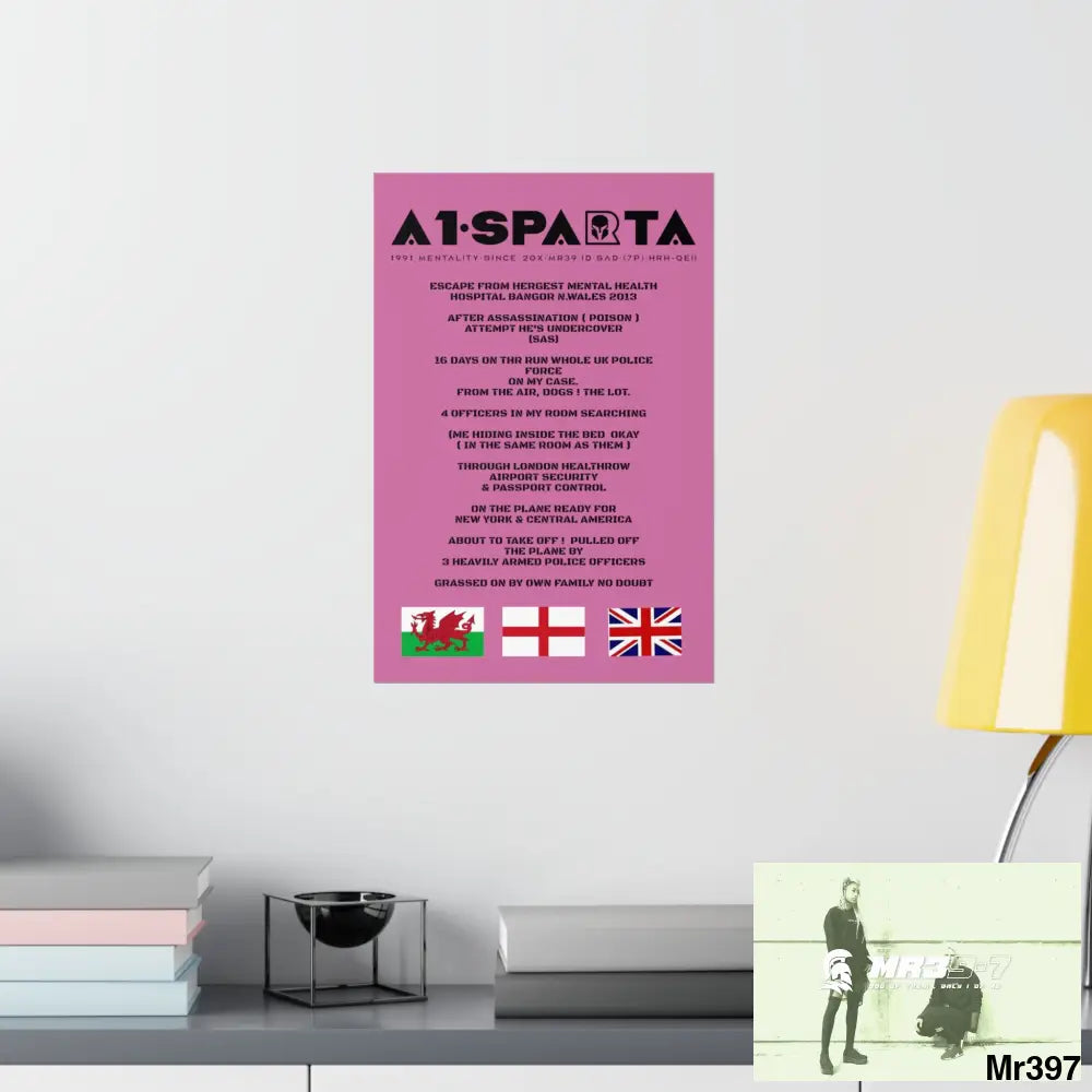 A1-Sparta Escape from Hergest MH Hospital 2013 Matte Vertical Posters Poster