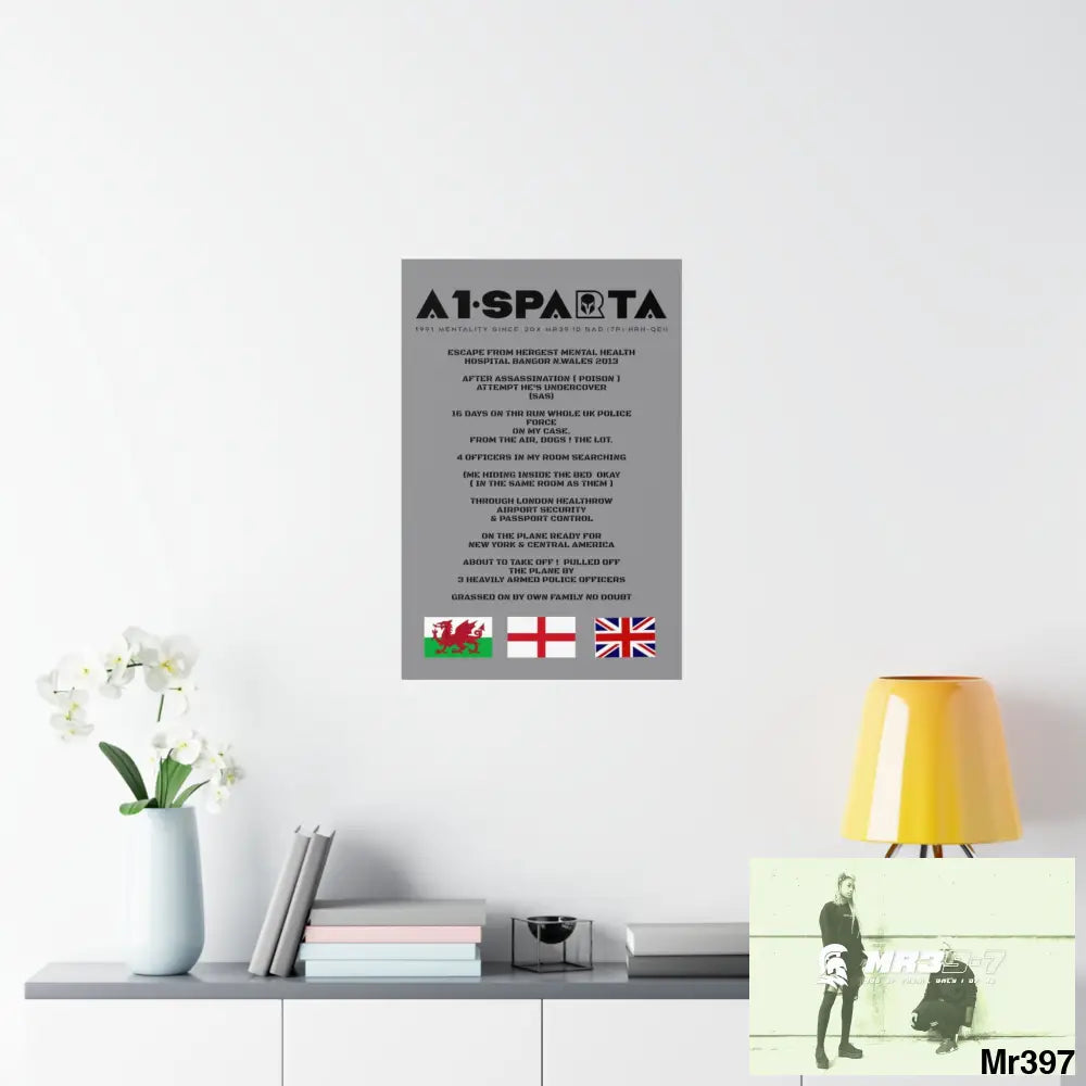 A1-Sparta Escape from Hergest MH Hospital 2013 Matte Vertical Posters Poster