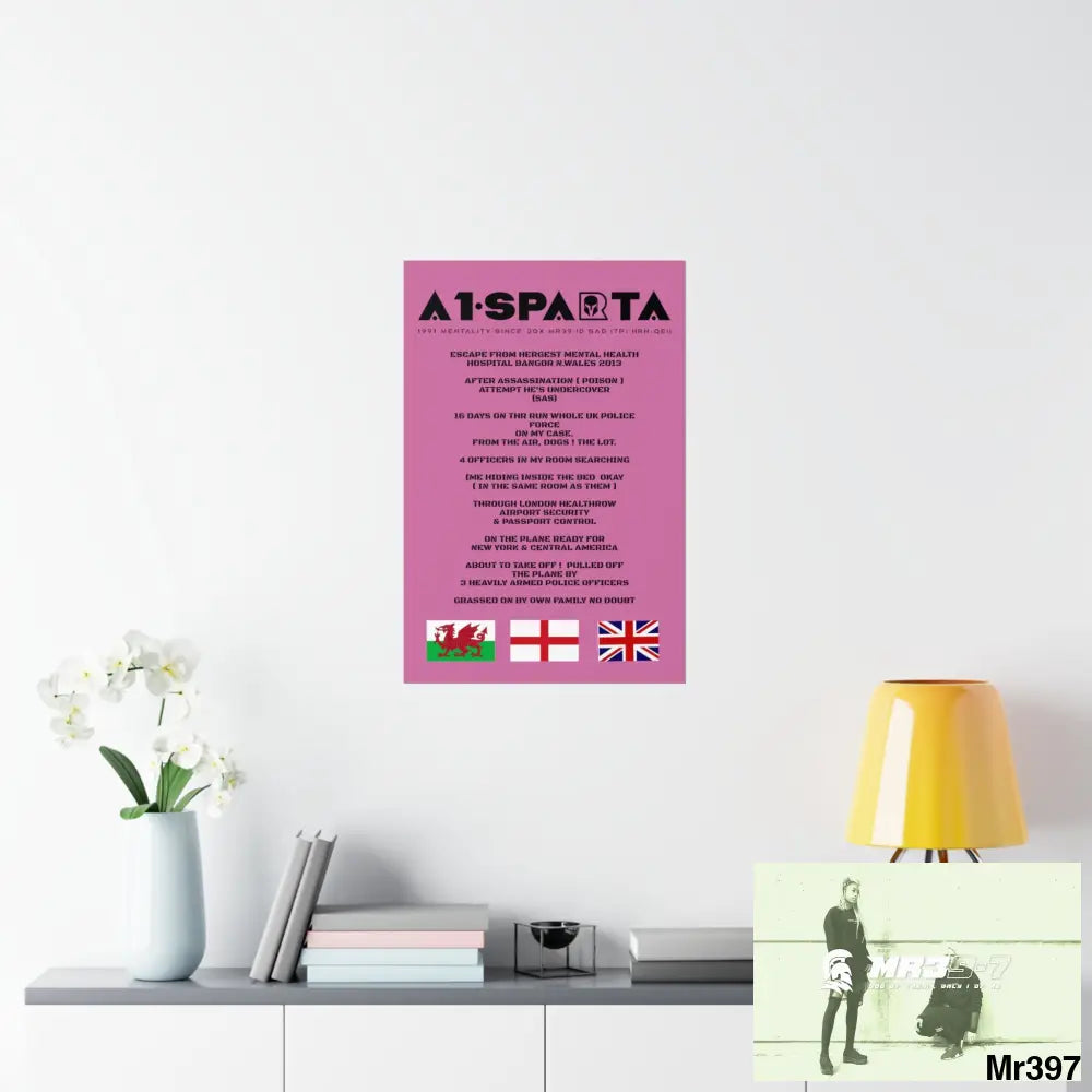 A1-Sparta Escape from Hergest MH Hospital 2013 Matte Vertical Posters Poster