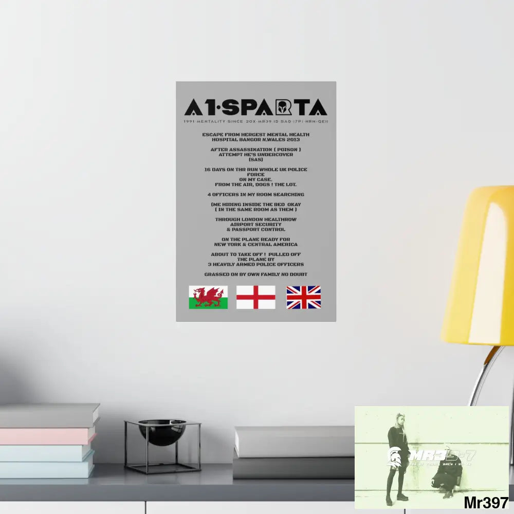 A1-Sparta Escape from Hergest MH Hospital 2013 Matte Vertical Posters Poster