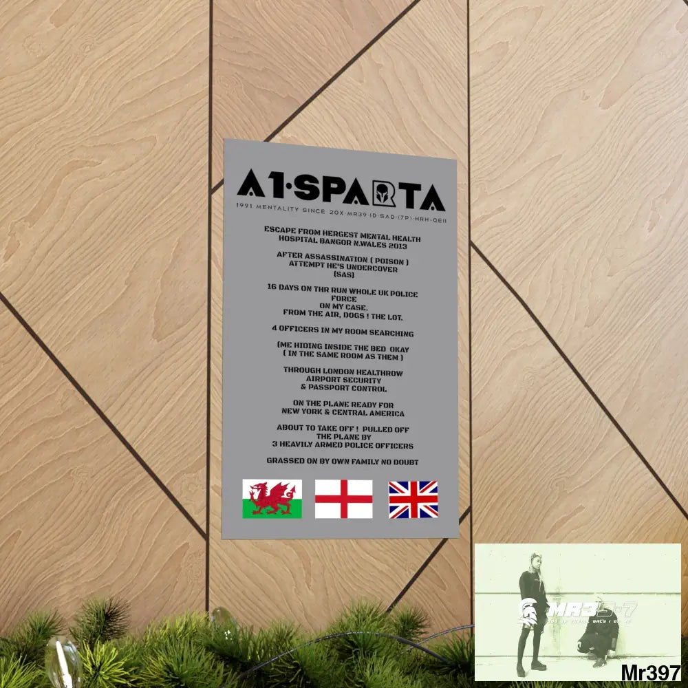A1-Sparta Escape from Hergest MH Hospital 2013 Matte Vertical Posters Poster
