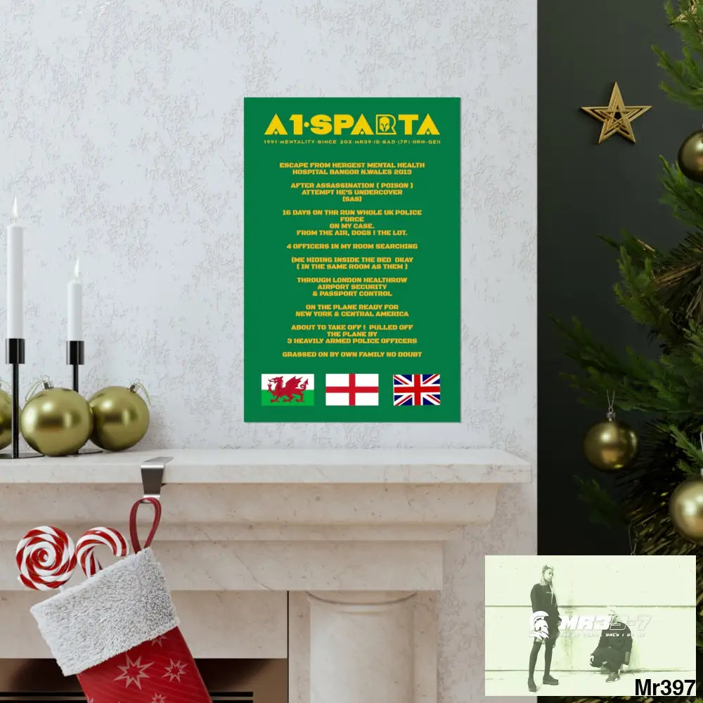 A1-Sparta Escape from Hergest MH Hospital 2013 Matte Vertical Posters Poster