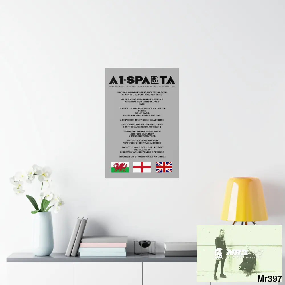 A1-Sparta Escape from Hergest MH Hospital 2013 Matte Vertical Posters Poster