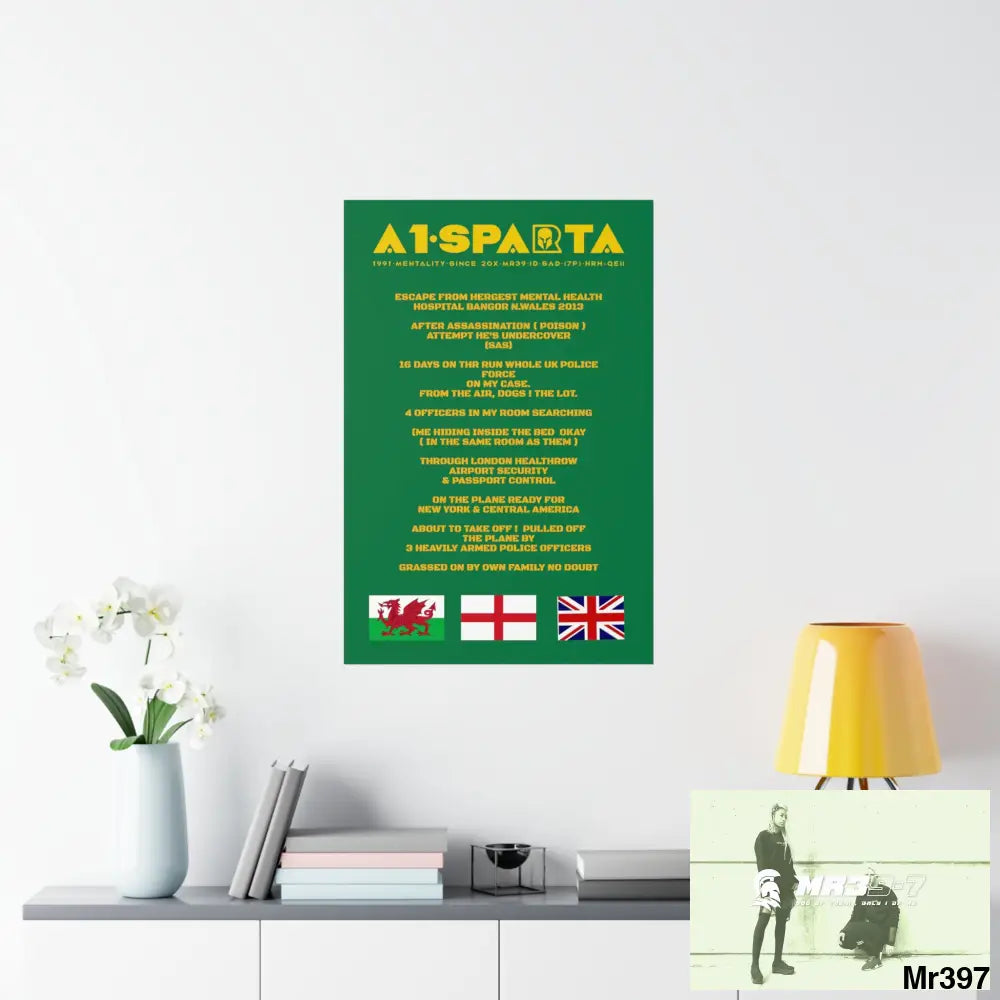 A1-Sparta Escape from Hergest MH Hospital 2013 Matte Vertical Posters Poster