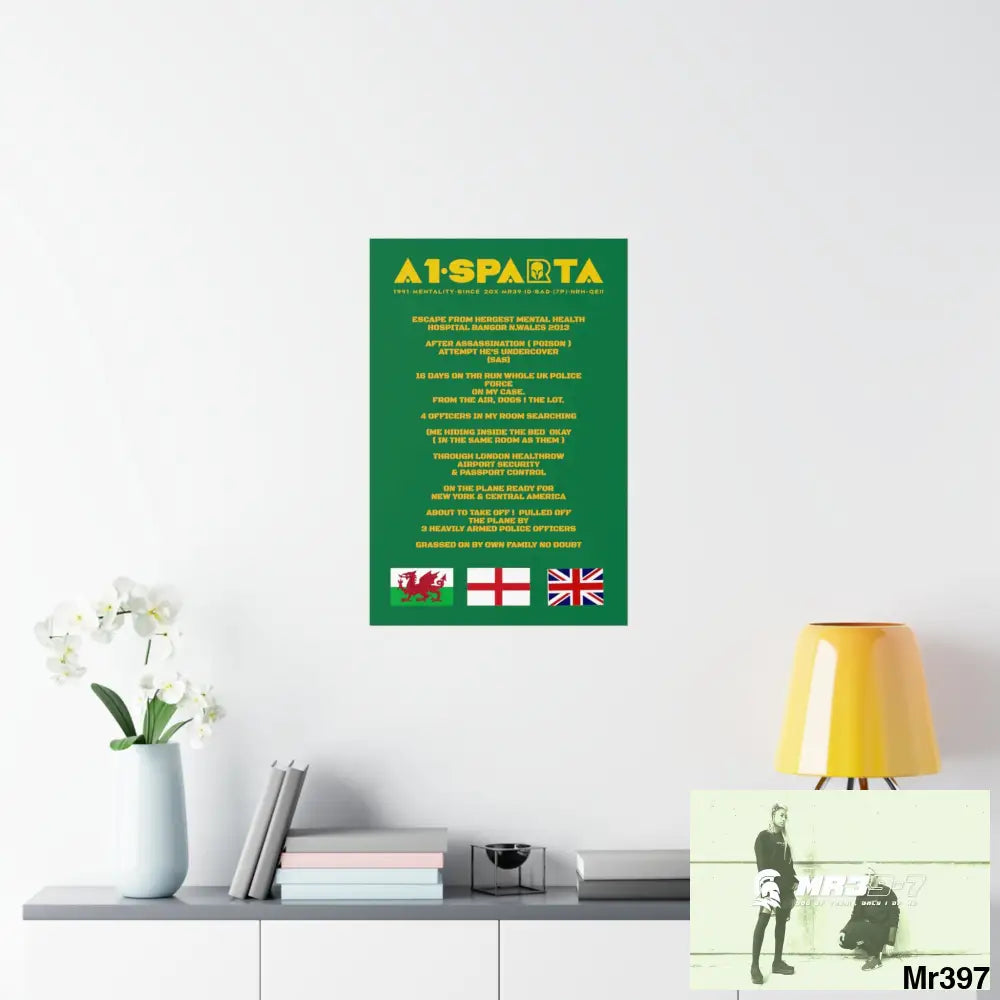 A1-Sparta Escape from Hergest MH Hospital 2013 Matte Vertical Posters Poster