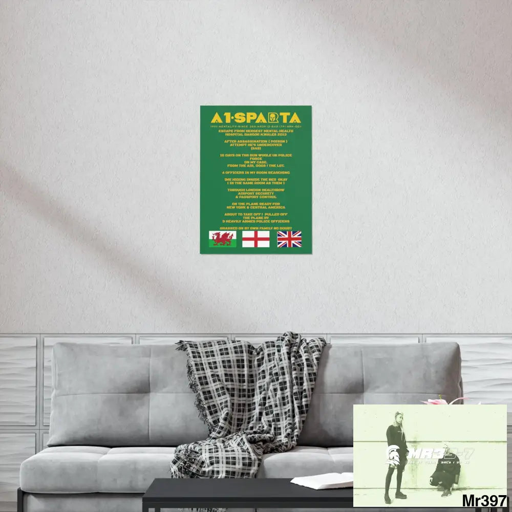 A1-Sparta Escape from Hergest MH Hospital 2013 Matte Vertical Posters Poster