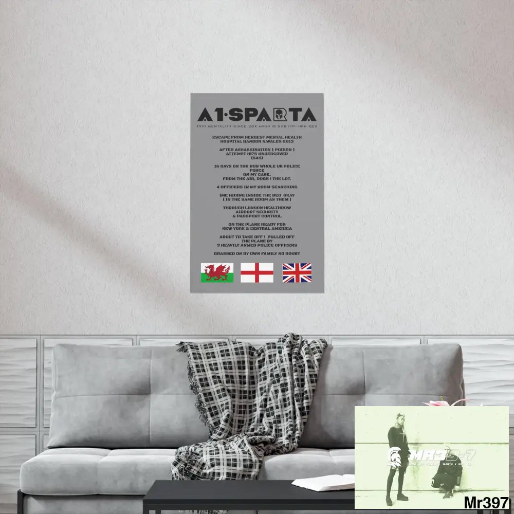 A1-Sparta Escape from Hergest MH Hospital 2013 Matte Vertical Posters Poster