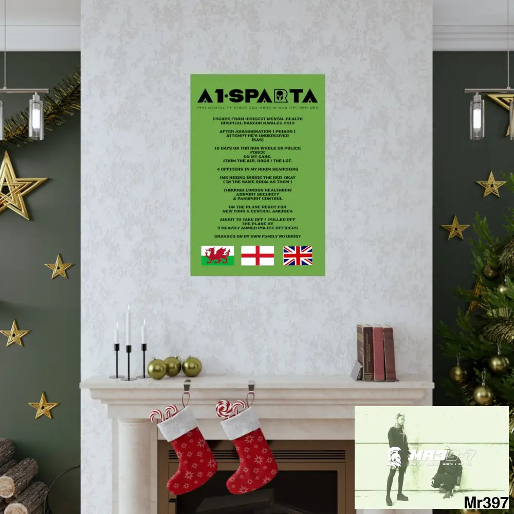 A1-Sparta Escape from Hergest MH Hospital 2013 Matte Vertical Posters Poster