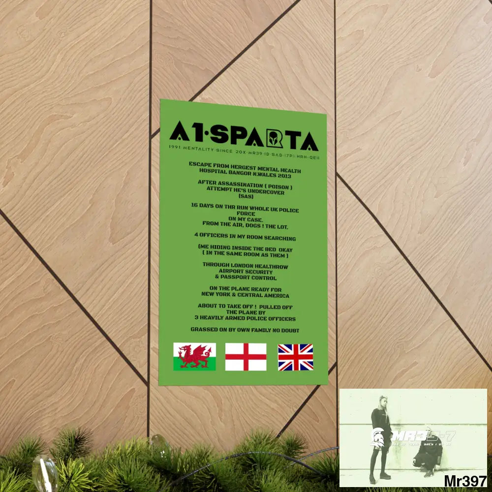 A1-Sparta Escape from Hergest MH Hospital 2013 Matte Vertical Posters Poster