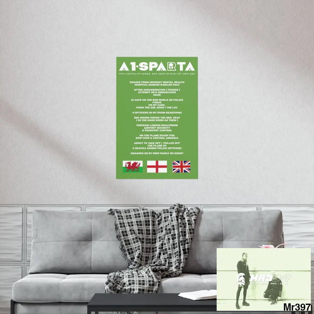 A1-Sparta Escape from Hergest MH Hospital 2013 Matte Vertical Posters Poster