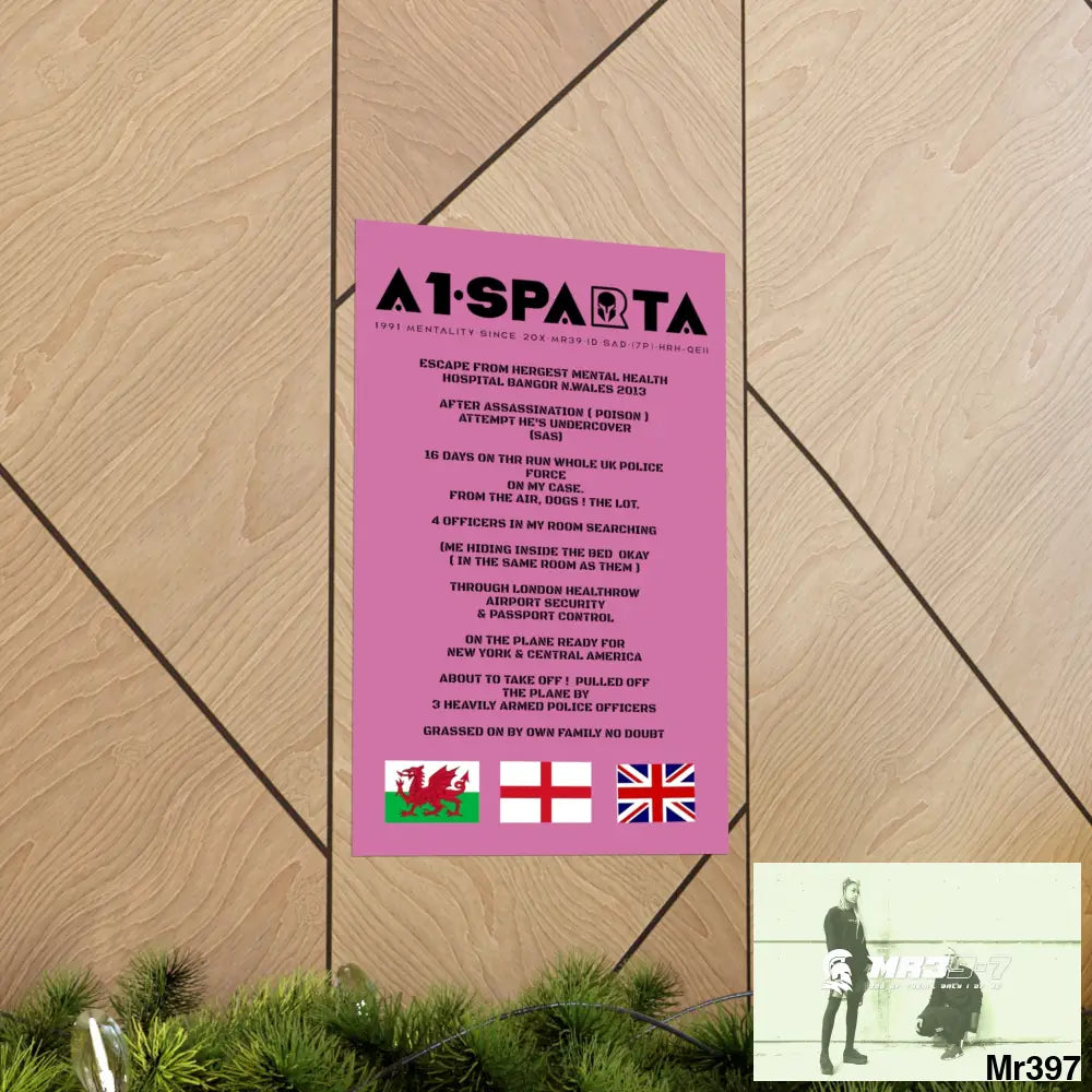 A1-Sparta Escape from Hergest MH Hospital 2013 Matte Vertical Posters Poster