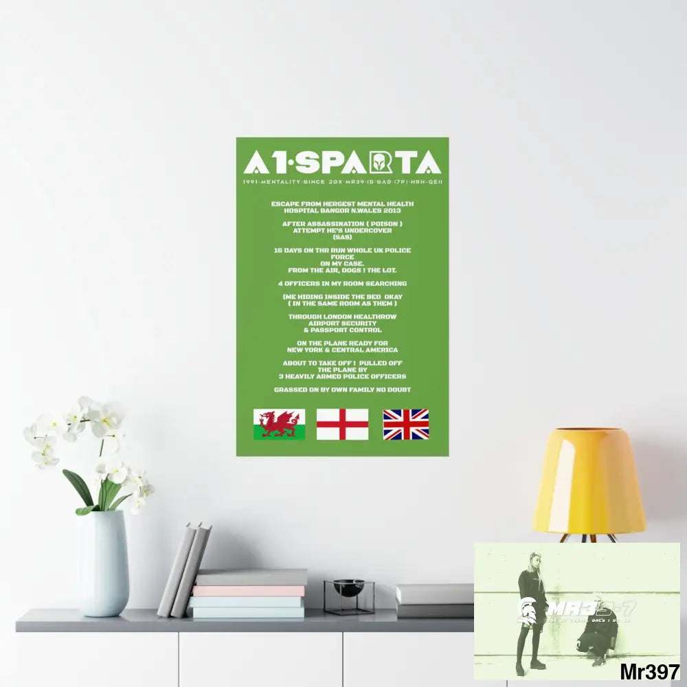 A1-Sparta Escape from Hergest MH Hospital 2013 Matte Vertical Posters Poster
