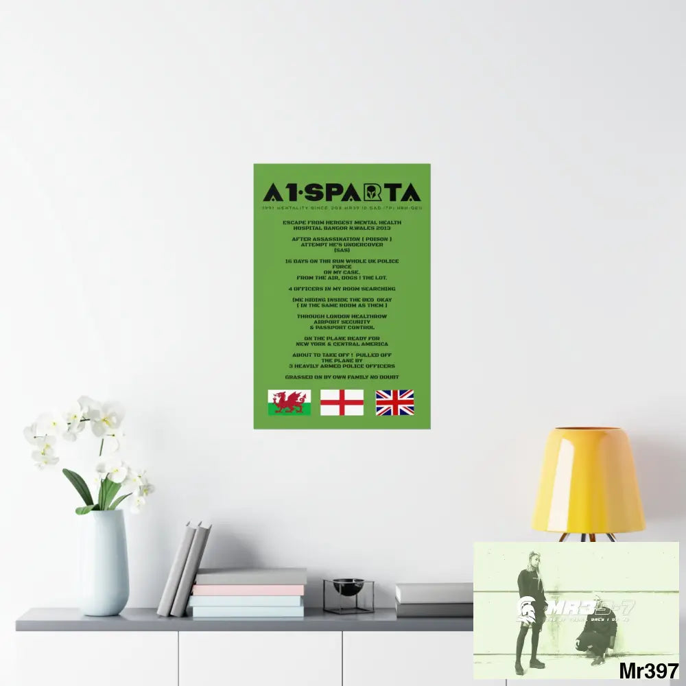 A1-Sparta Escape from Hergest MH Hospital 2013 Matte Vertical Posters Poster