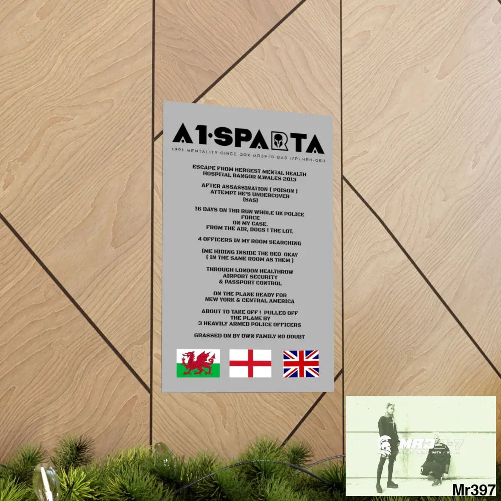 A1-Sparta Escape from Hergest MH Hospital 2013 Matte Vertical Posters Poster