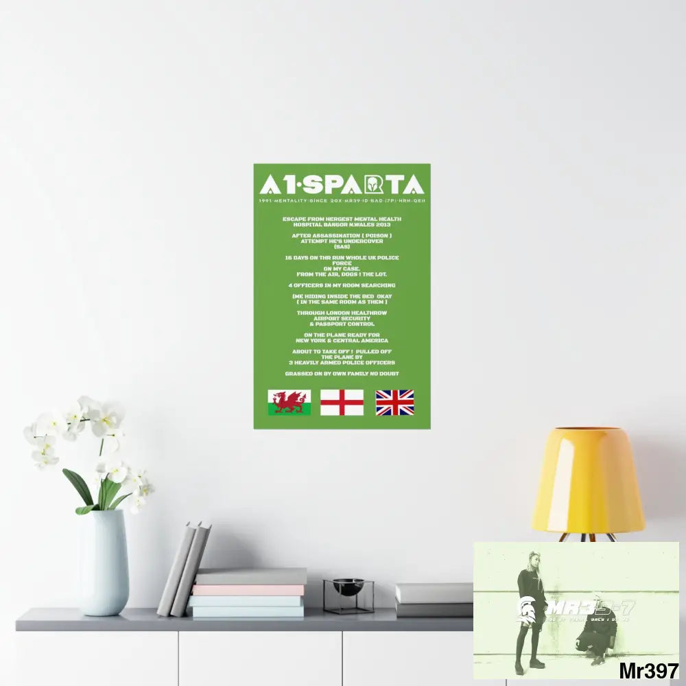 A1-Sparta Escape from Hergest MH Hospital 2013 Matte Vertical Posters Poster