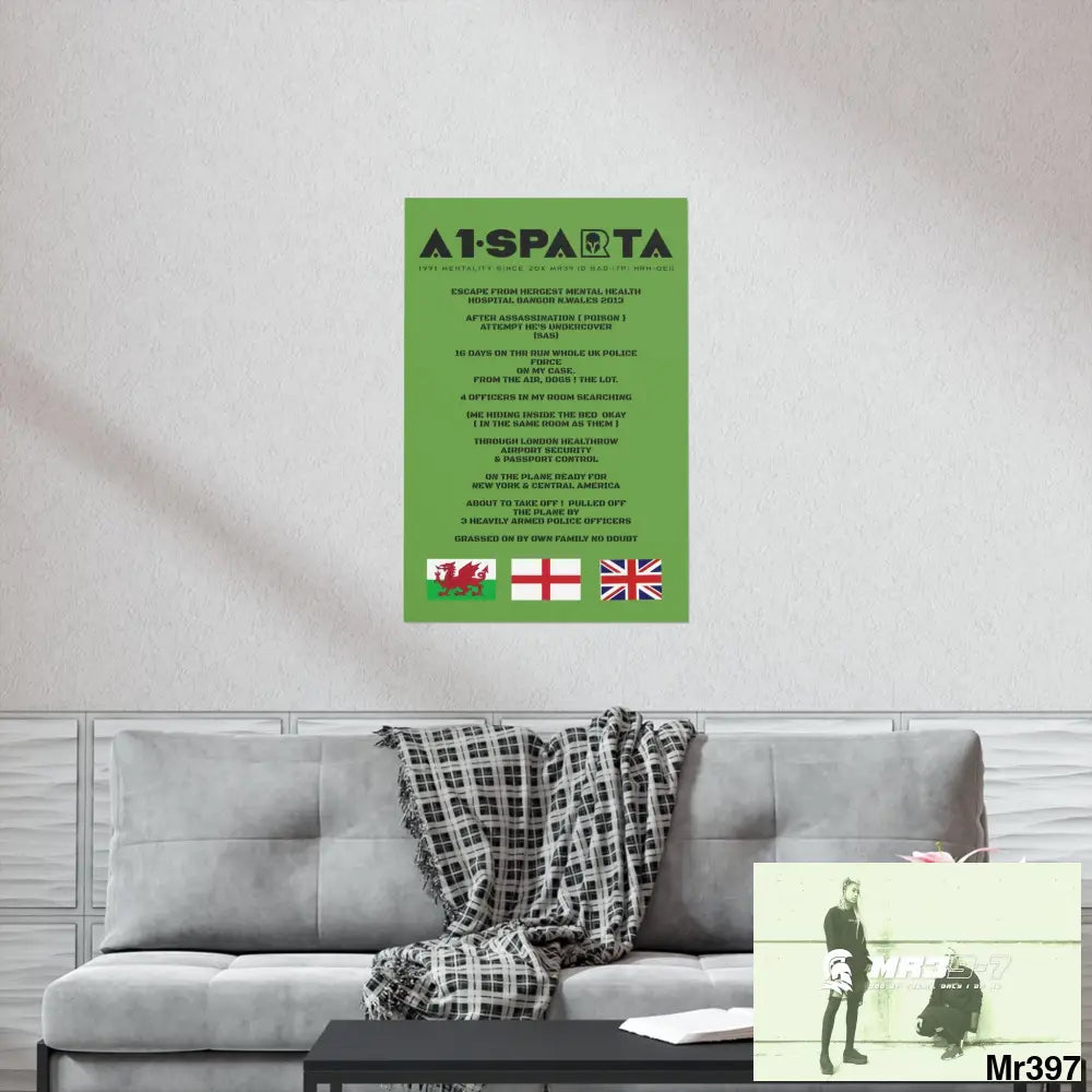 A1-Sparta Escape from Hergest MH Hospital 2013 Matte Vertical Posters Poster