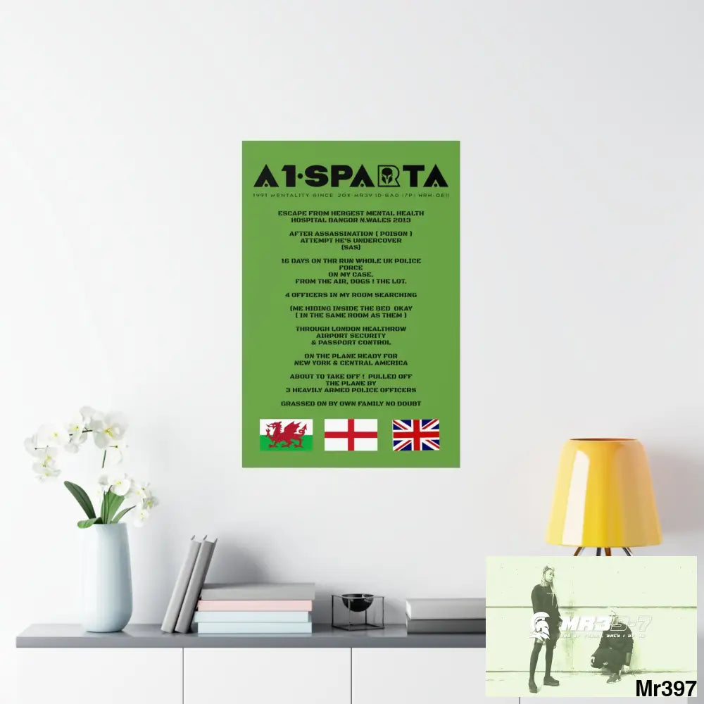 A1-Sparta Escape from Hergest MH Hospital 2013 Matte Vertical Posters Poster