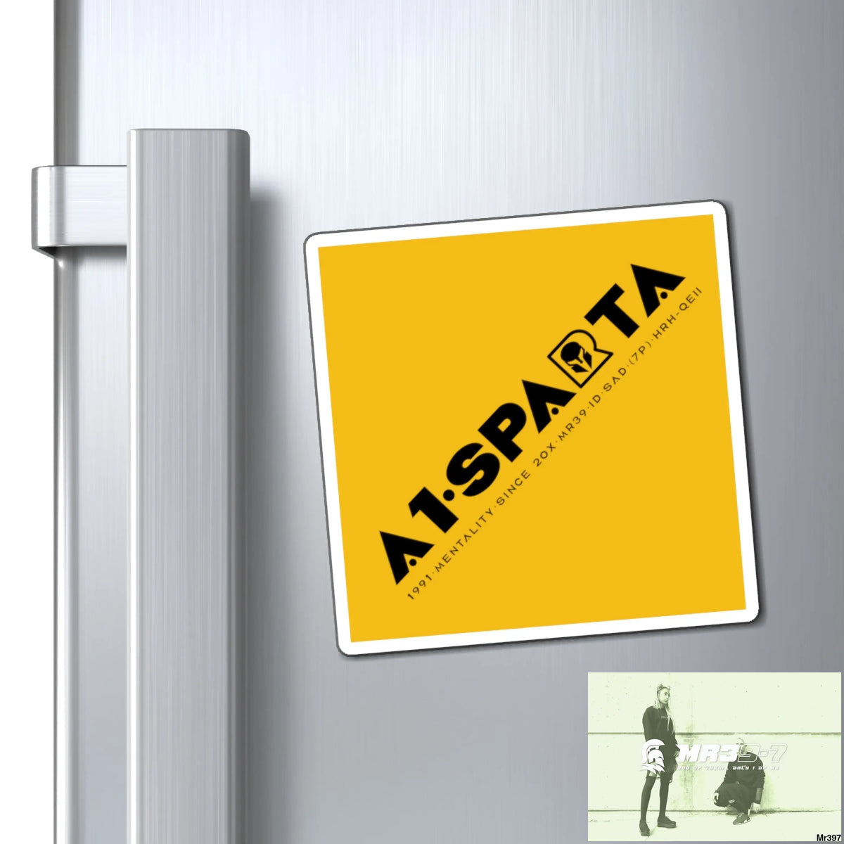 A1-Sparta Fridge Magnet 4’’ × 4’’ Paper products