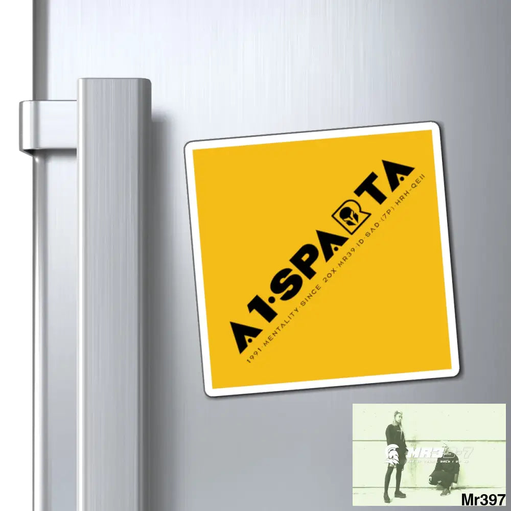 A1-Sparta Fridge Magnet 4’’ × 4’’ Paper products