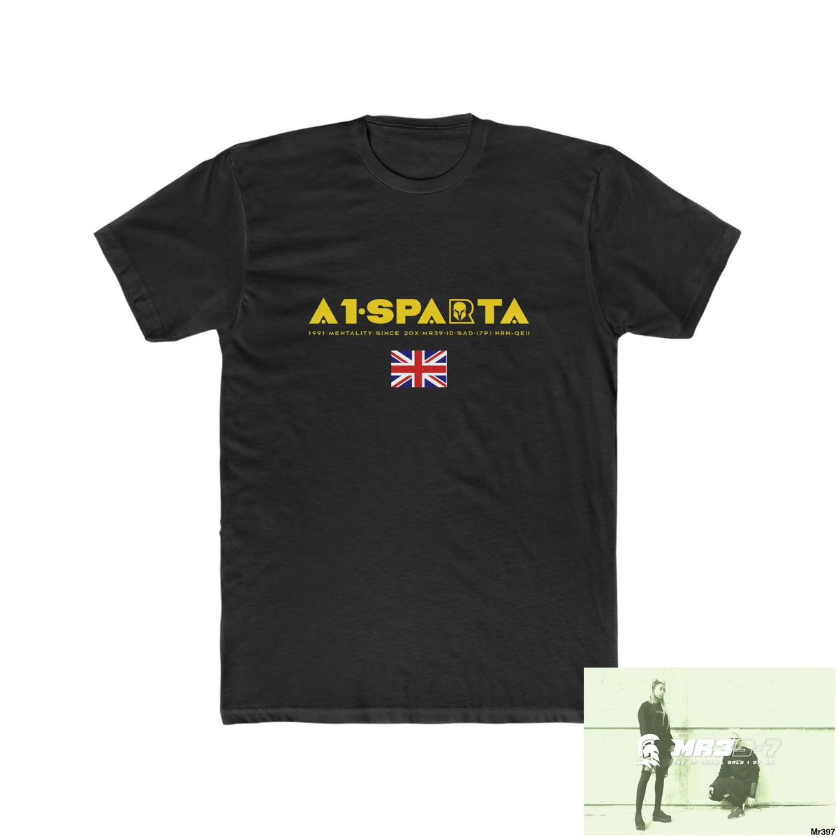 A1-Sparta FUCK COUNTY LINES Men’s Cotton Crew Tee Solid Black / XS T-Shirt