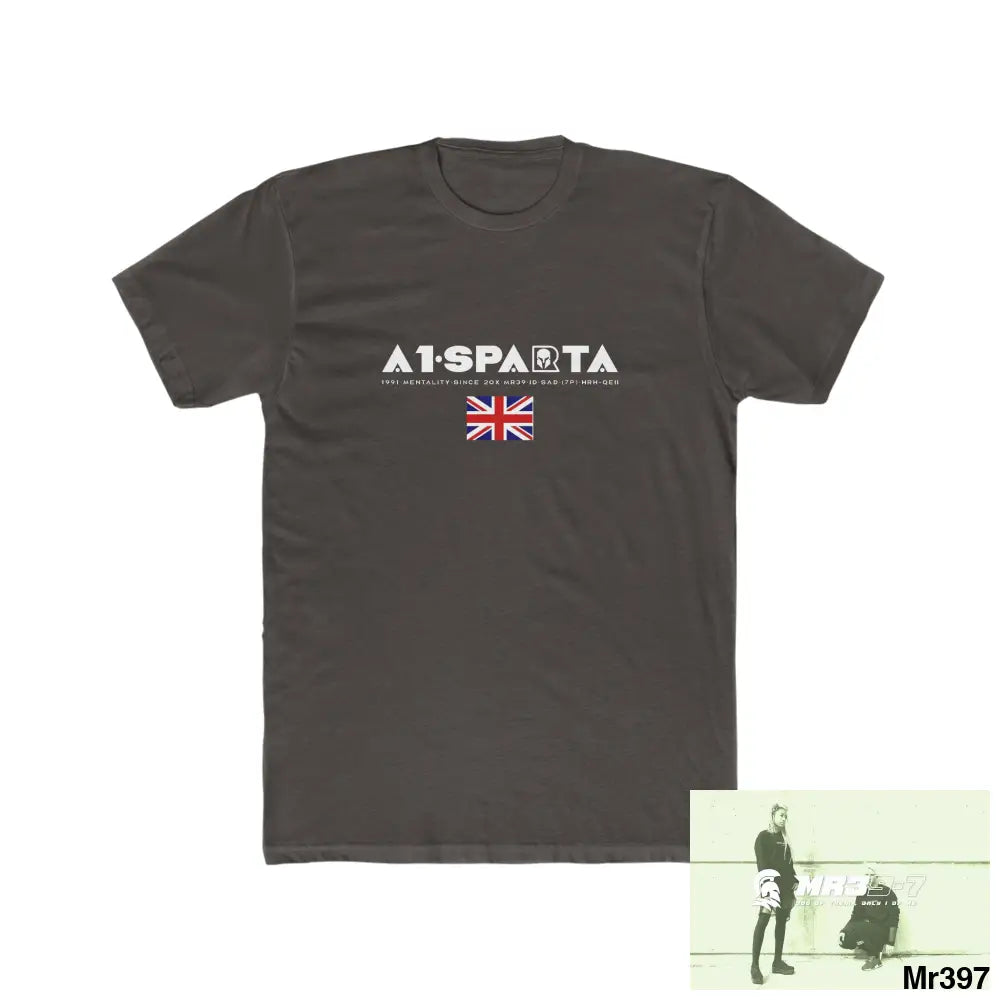 A1-Sparta FUCK COUNTY LINES Men’s Cotton Crew Tee Solid Dark Chocolate / S T-Shirt