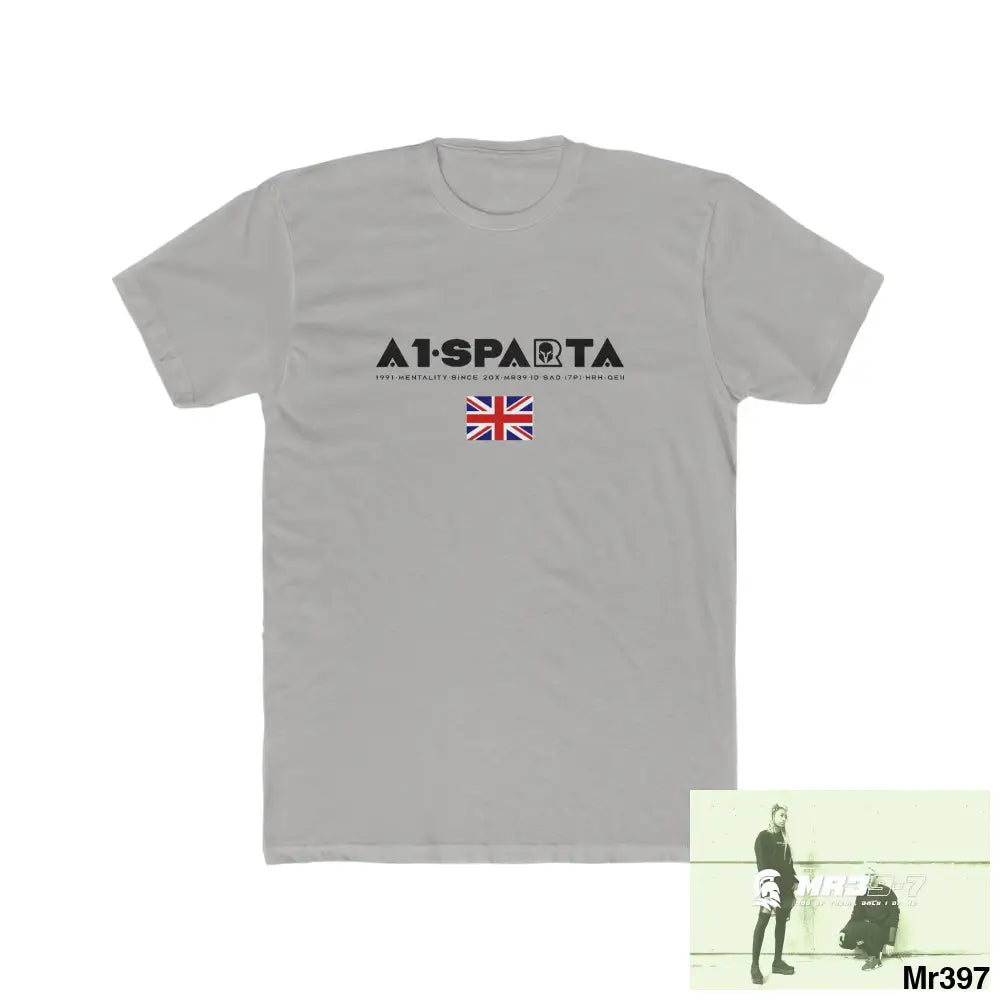 A1-Sparta FUCK COUNTY LINES Men’s Cotton Crew Tee Solid Light Grey / S T-Shirt
