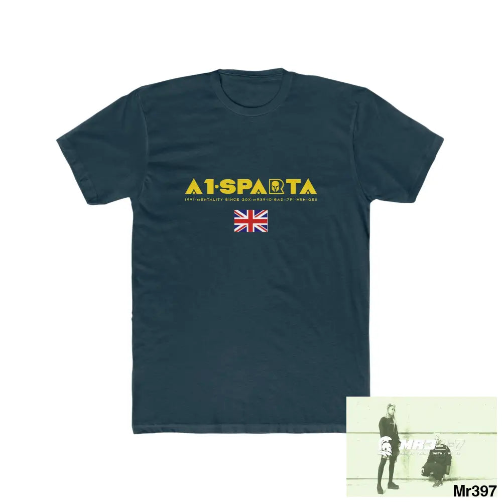 A1-Sparta FUCK COUNTY LINES Men’s Cotton Crew Tee Solid Midnight Navy / XS T-Shirt