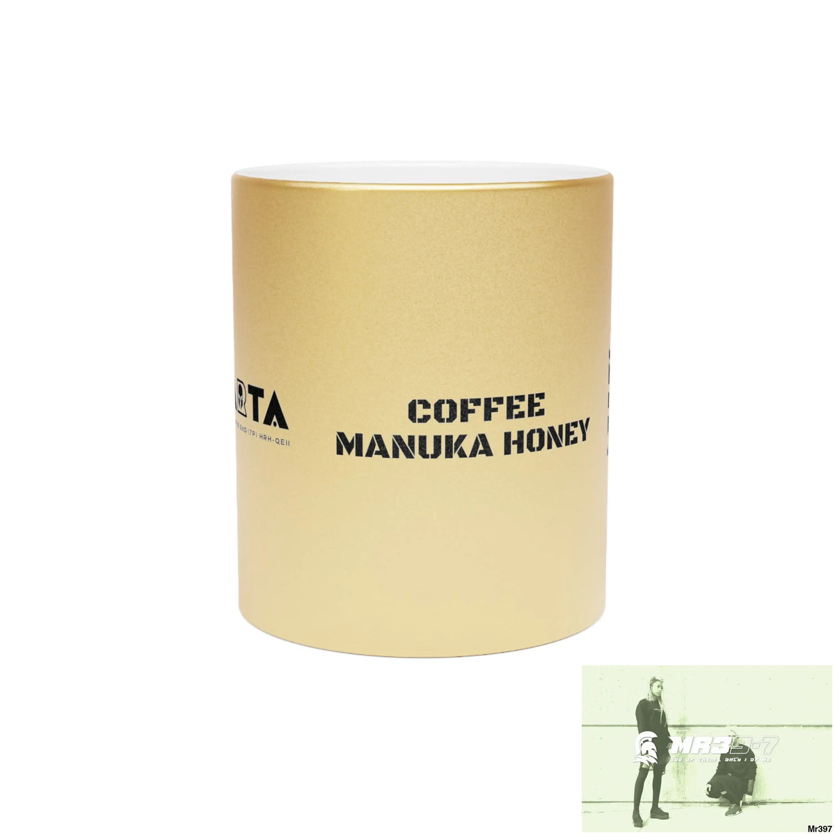 A1•Sparta GBR Coffee Manuka Honey Metallic Mug (Silver\Gold) 11oz / Gold Mug