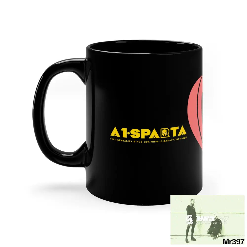 A1•Sparta GBR Love 11oz Black Mug 11oz Mug