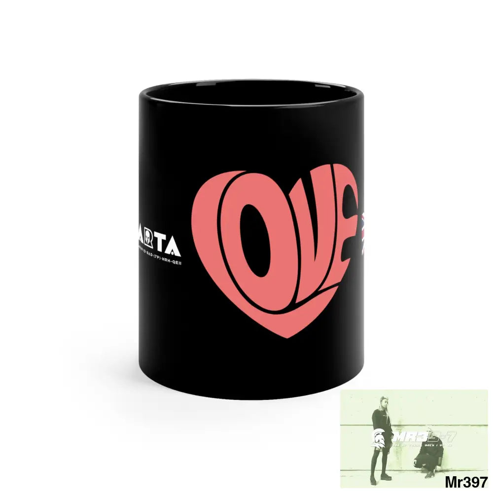 A1•Sparta GBR Love 11oz Black Mug 11oz Mug