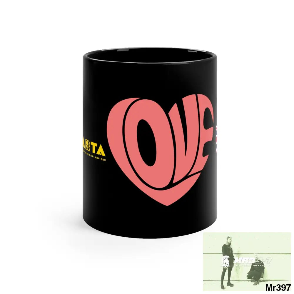 A1•Sparta GBR Love 11oz Black Mug 11oz Mug
