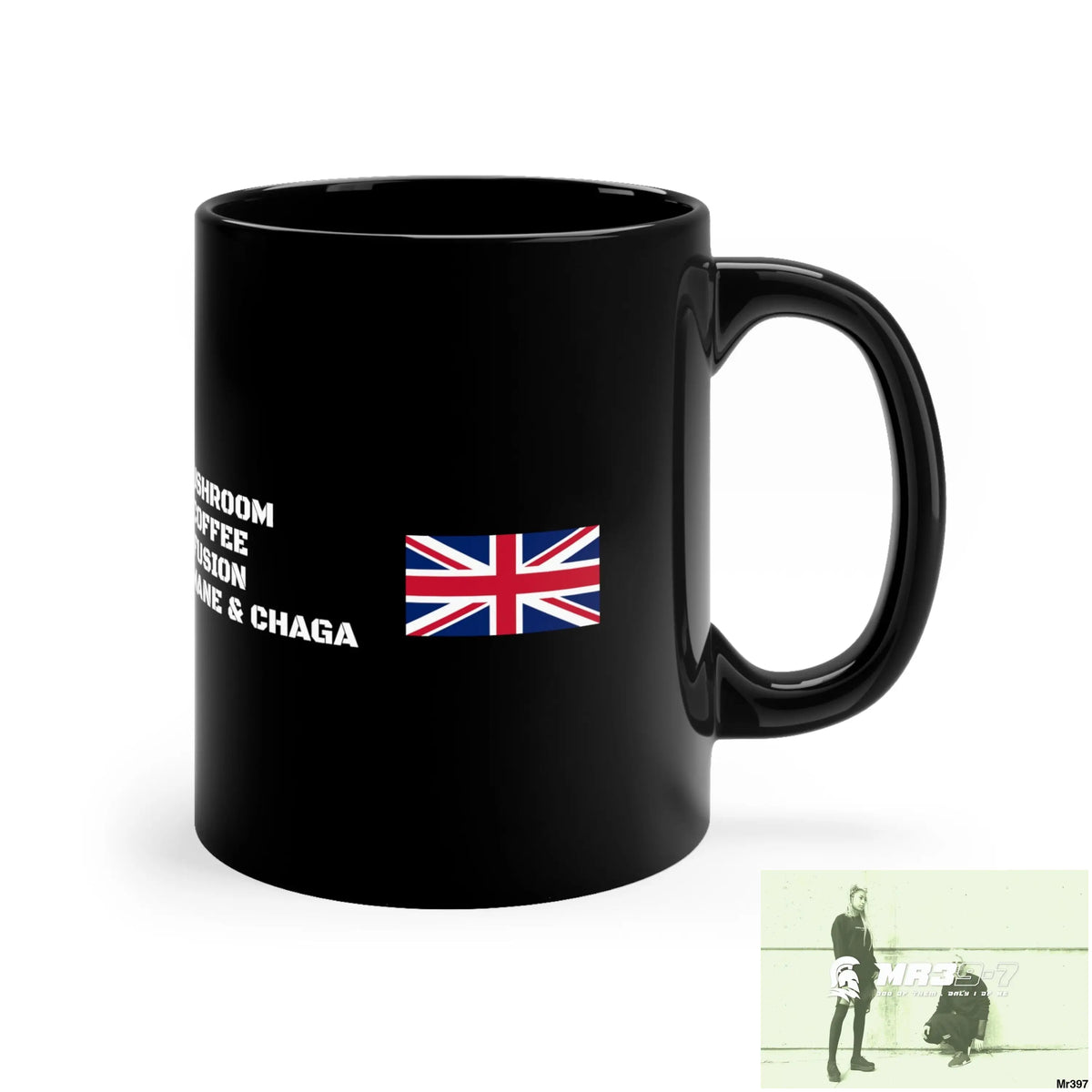 A1•Sparta GBR Mushroom Coffee Fusion Lion’s Mane & Chaga 11oz Black Mug 11oz Mug