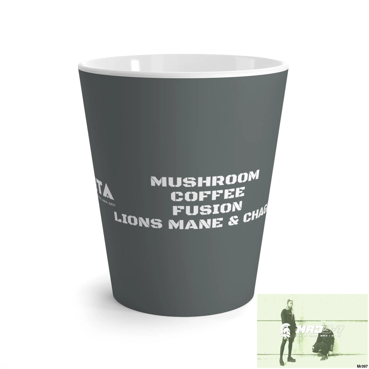 A1•Sparta GBR Mushroom Coffee Fusion Lions Mane & chaga Latte Mug 12 oz 12oz Mug