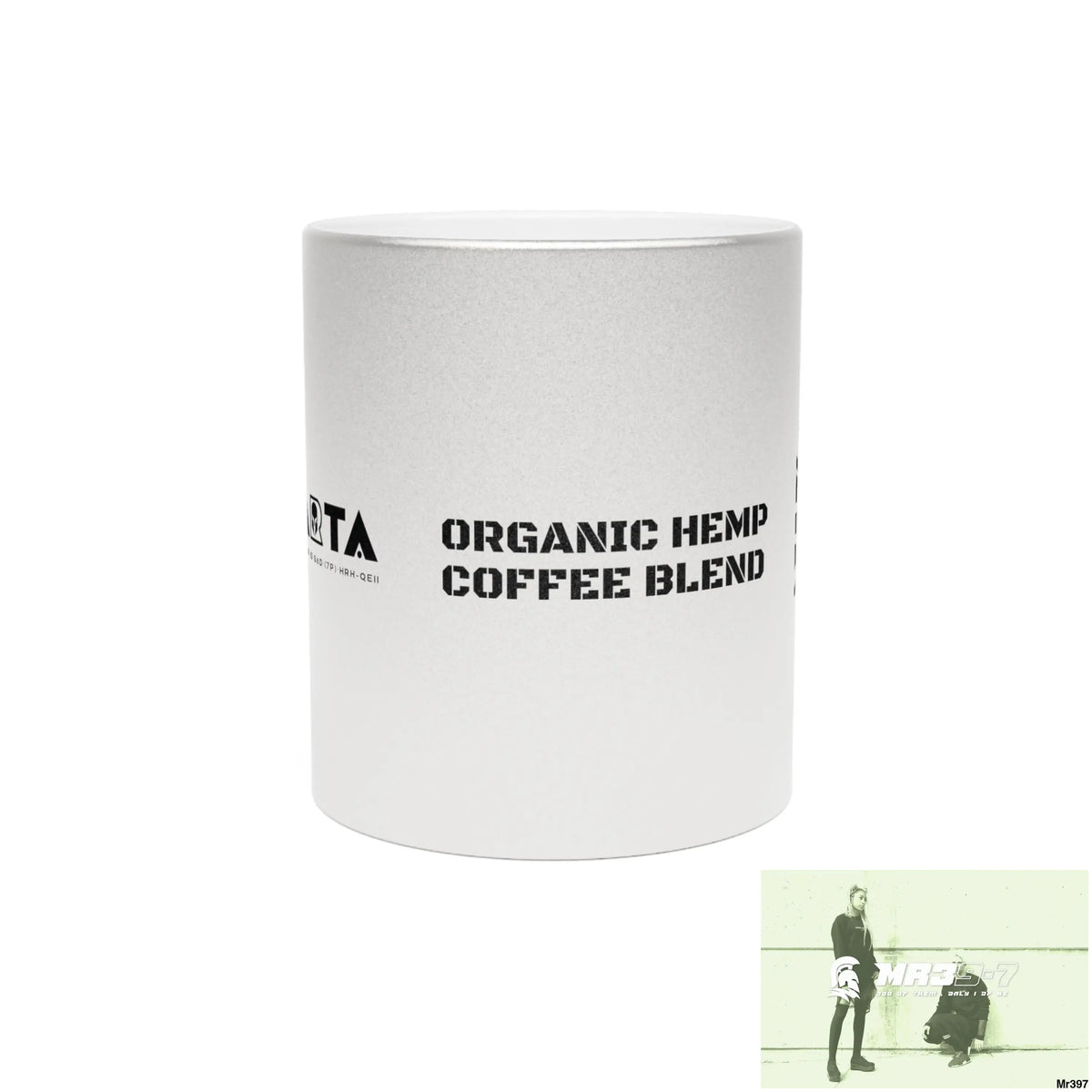 A1•Sparta GBR Organic Hemp Coffee blend Metallic Mug (Silver\Gold) 11oz / Silver Mug
