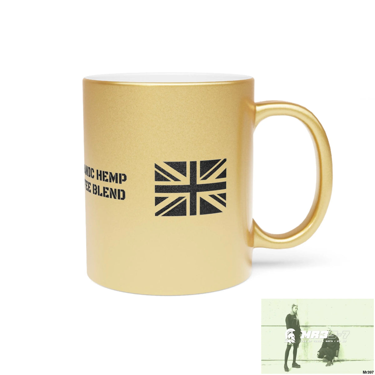 A1•Sparta GBR Organic Hemp Coffee blend Metallic Mug (Silver\Gold) Mug