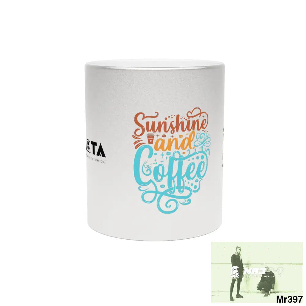 A1•Sparta GBR Tactical Sunshine & Coffee Metallic Mug (Silver\Gold) 11oz / Silver Mug