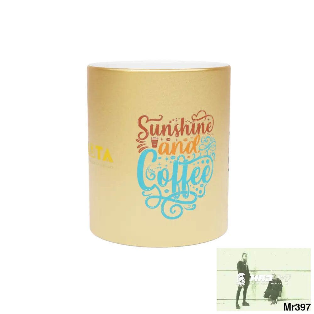 A1•Sparta GBR Tactical Sunshine & Coffee Metallic Mug (Silver\Gold) 11oz / Gold Mug