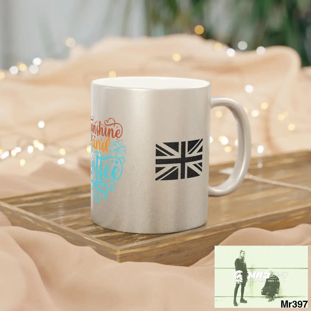 A1•Sparta GBR Tactical Sunshine & Coffee Metallic Mug (Silver\Gold) Mug