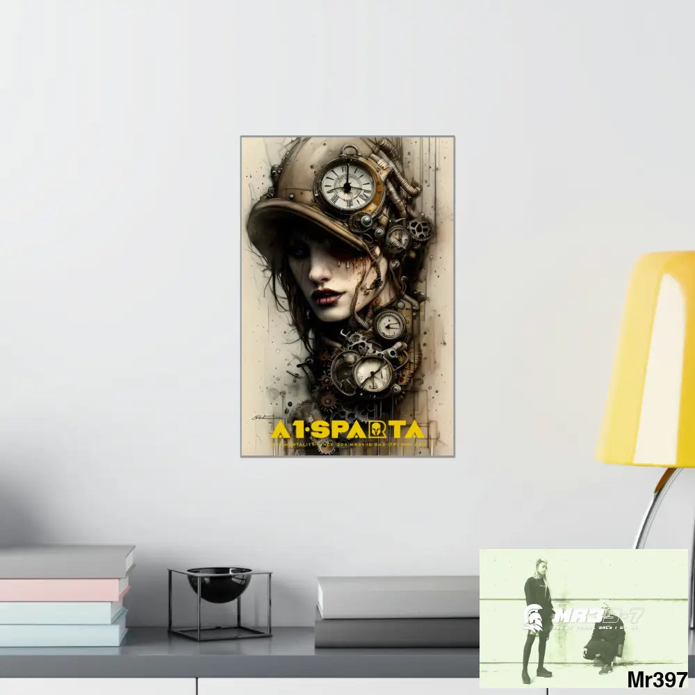 A1-Sparta Gothic Animal Super Resolution Graphic Matte Vertical Posters 12″ x 18″ / Matte Poster