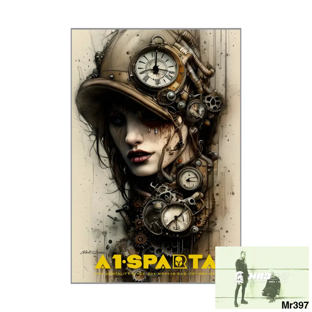 A1-Sparta Gothic Animal Super Resolution Graphic Matte Vertical Posters Poster