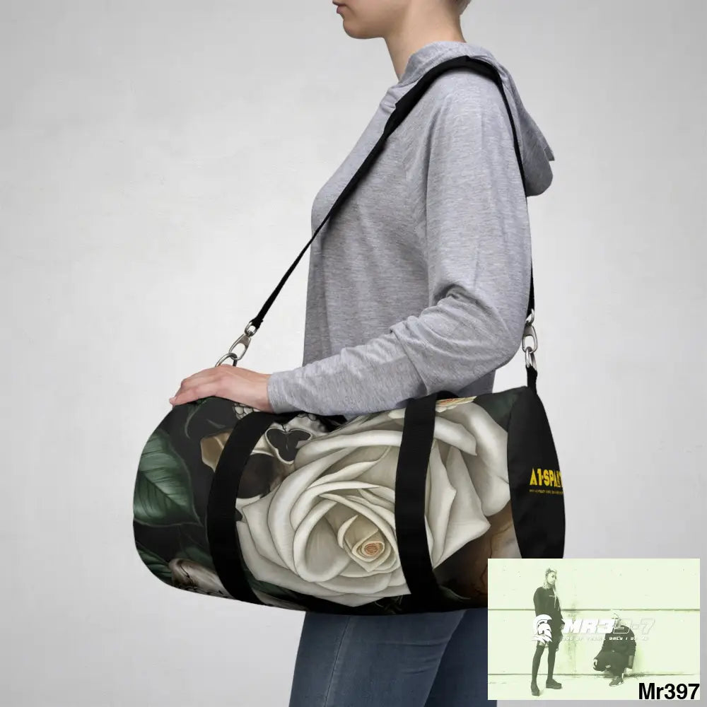 A1- Sparta Gothic Skulls & Roses Duffel Bag Bags