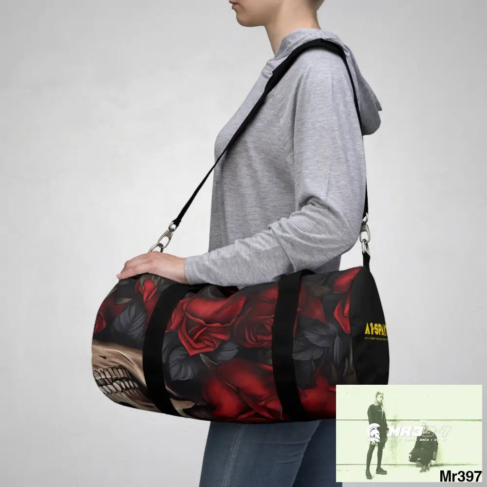 A1- Sparta gothic Skulls & Roses Duffel Bag Bags