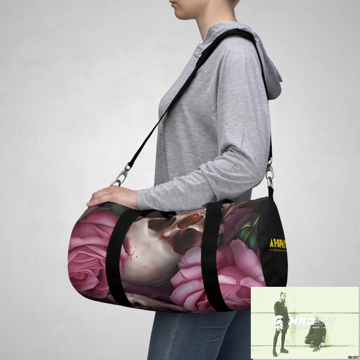 A1- Sparta Gothic Skulls & Roses Duffel Bag Bags