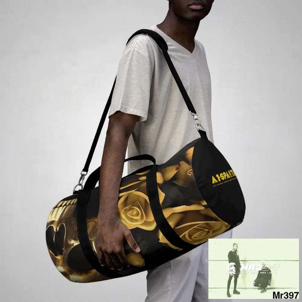 A1- Sparta Gothic Skulls & Roses Duffel Bag Bags